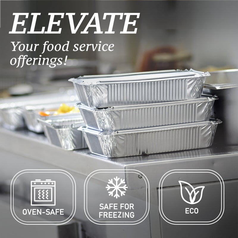 Spare Essentials 55 Pack - 2.25 LB To Go Aluminum Containers with Lids - Heat Proof Foil Tins for Meal Prep, Take Out, Freezer Meals - Image 3